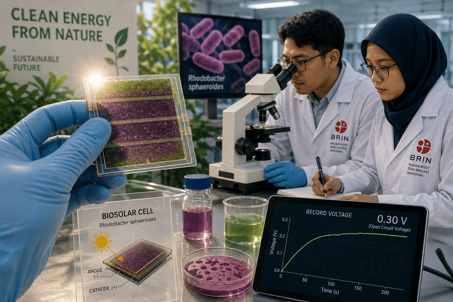 Laboratórny výskum a moderné biofotovoltaické solárne články využívajúce purpurové baktérie