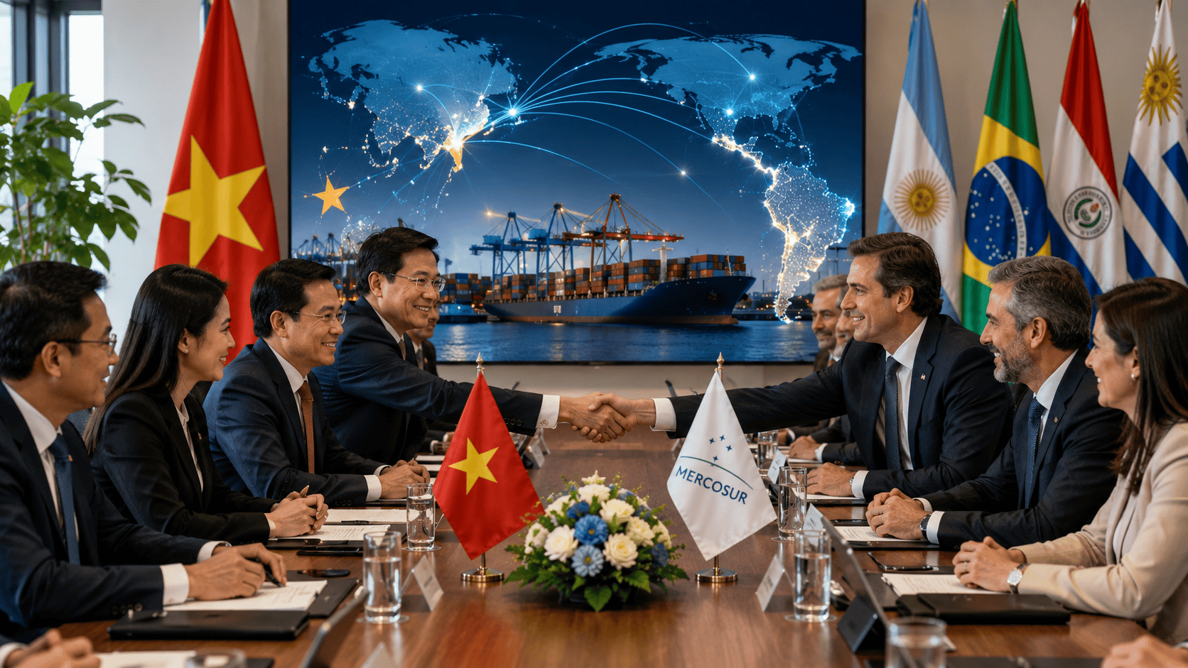 Oficiálny ekonomický seminár v Brazílii, kde silné hospodárske združenie MERCOSUR štartuje rokovania s delegáciou Vietnamu