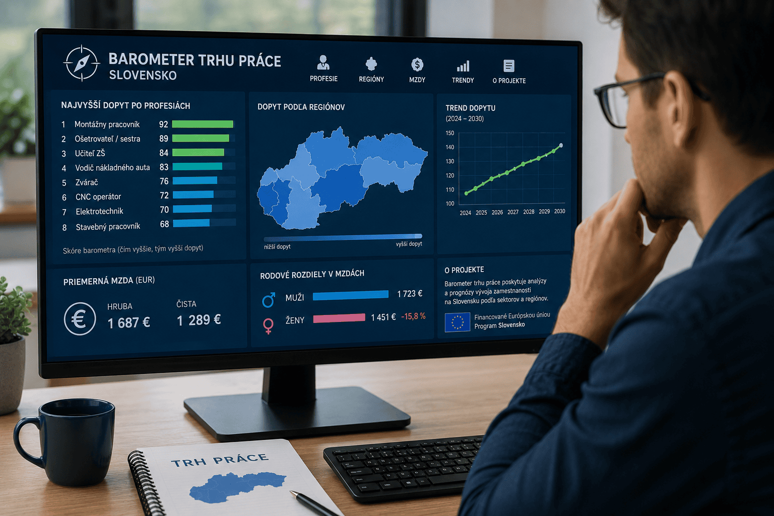 Analytici skúmajú dáta o zamestnanosti a platoch na Slovensku pre nový digitálny kompas kariéry